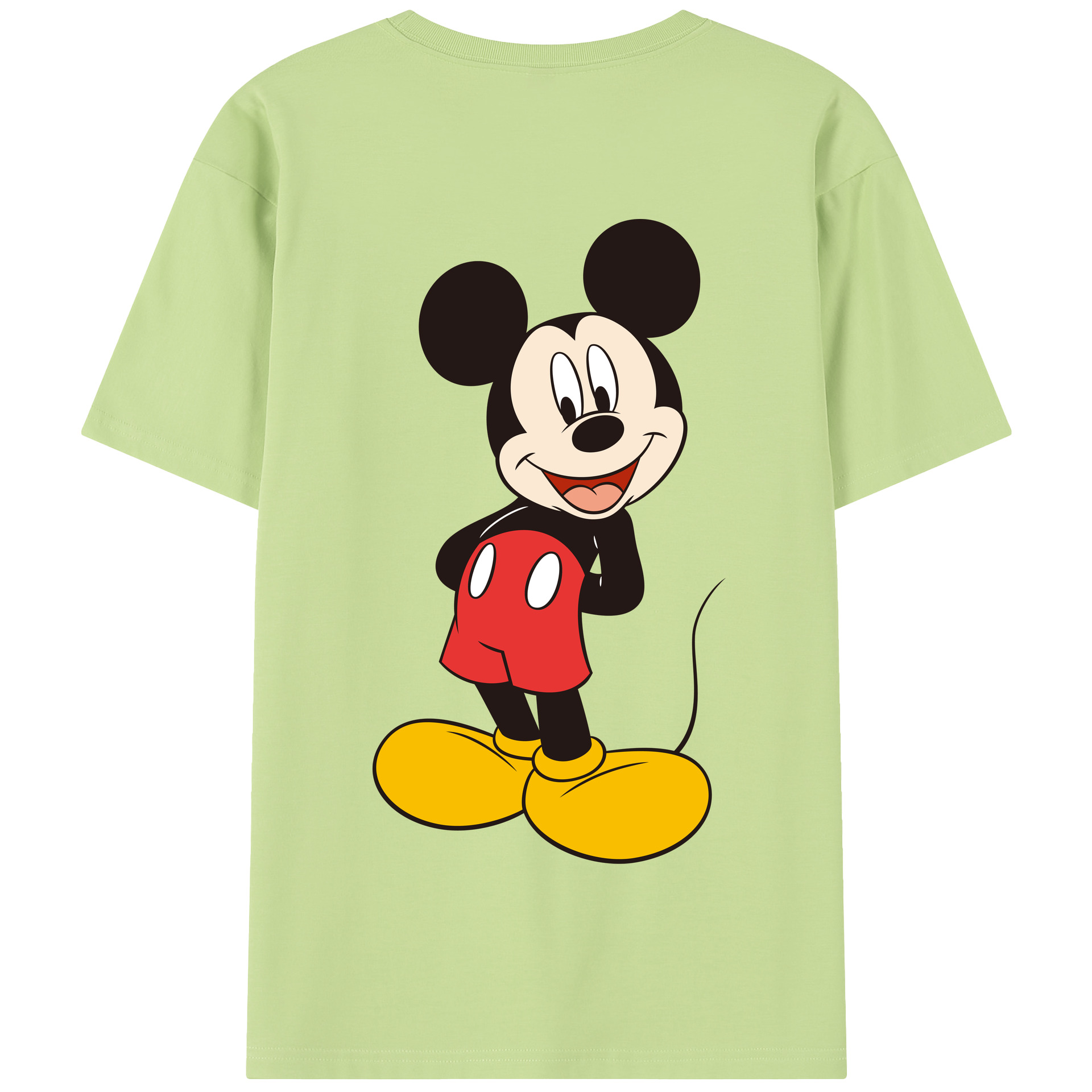 （画像用） ミッキーマウス Mickey Mouse 綿100％半袖Tシャツ（背面プリント）